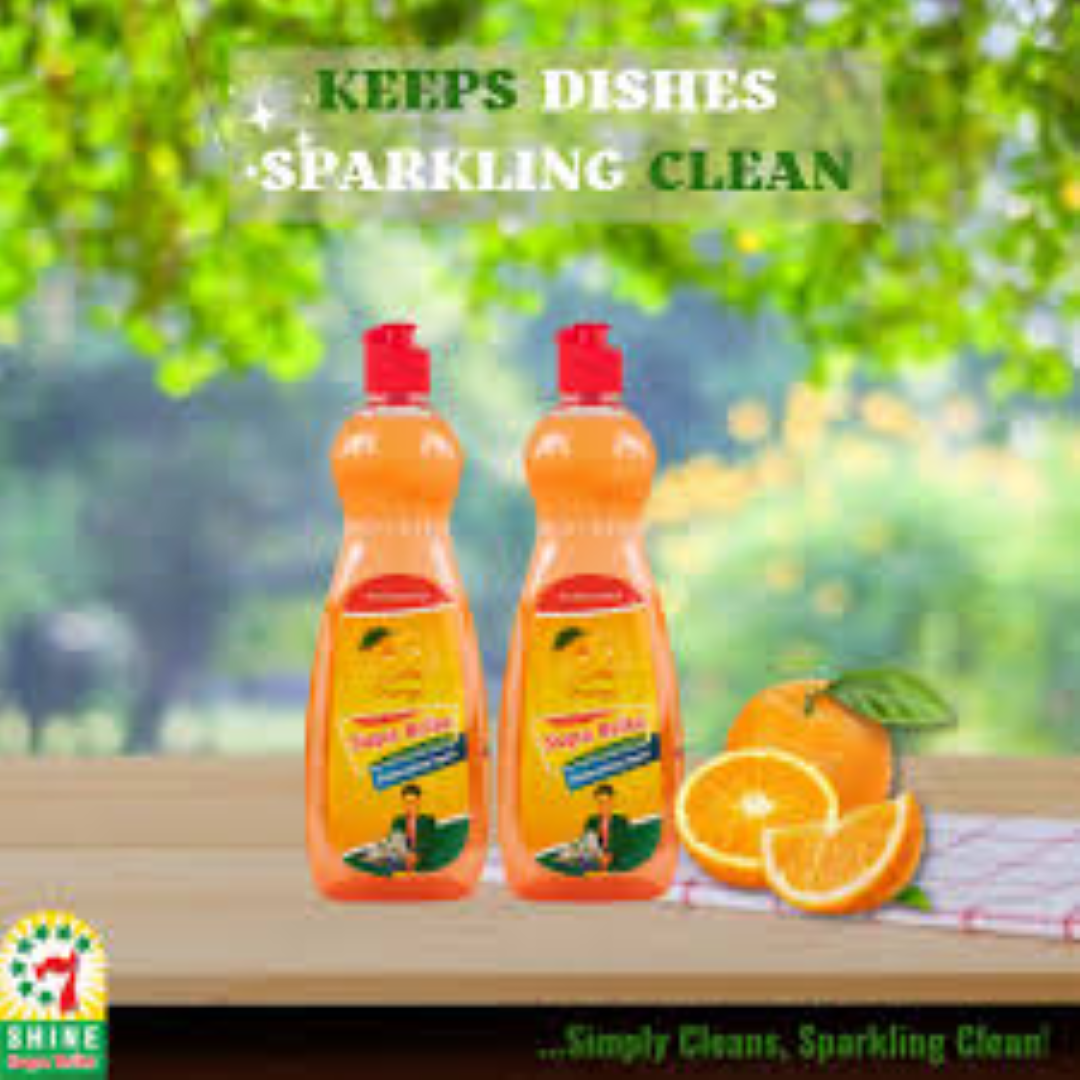 SUPA BRITE A/BACTERIAL D/WASH LIQUID ORANGE 500ML